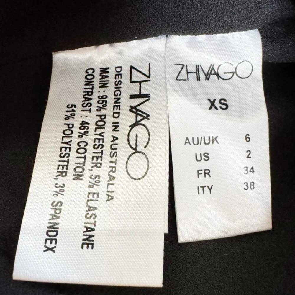 Zhivago On Guard Two-Pieced Black Midi Dress XS - Picture 7 of 16